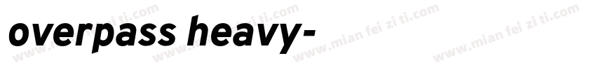 overpass heavy字体转换